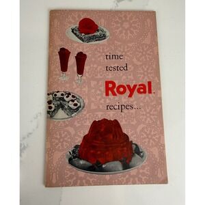 Royal Recipe Booklet Time Tested Recipes Vintage Mid Century Pink Gelatin Pie
